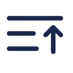 List Arrow Up Minimalistic SVG Icon